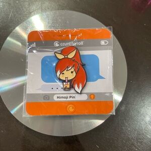 Crunchyroll Himoji Pin with Vibrant Red Hair